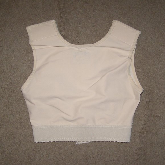 NEW size L 8-10 Beige Marena Recovery Sleeveless Vest w/Zipper front - Picture 4 of 13